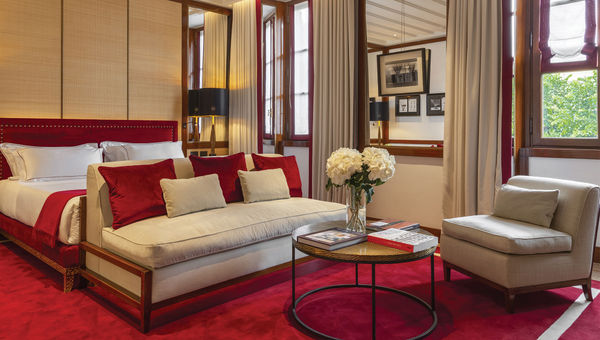 A guestroom at the Portrait Milano. A guestroom at the Portrait Milano.