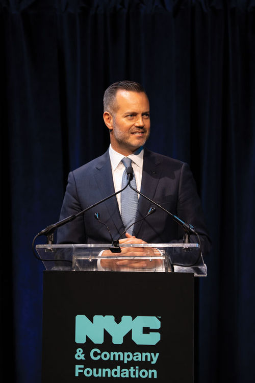 Fred Dixon, former CEO of NYC Tourism + Convention, speaking in 2019. Fred Dixon, former CEO of NYC Tourism + Convention, speaking in 2019.