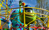 In the finale of Better Together, Mike Wazowski of "Monster's, Inc." waves to the crowd.