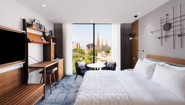Playful art and books line the shelves in a guestroom. "How to Be French" by Janine Marsh seemed especially fitting for Le Meridien. Playful art and books line the shelves in a guestroom. "How to Be French" by Janine Marsh seemed especially fitting for Le Meridien.