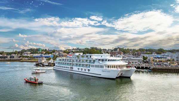 The American Eagle, shown here in New England, is one of American Cruise Lines' Coastal Cats. The American Eagle, shown here in New England, is one of American Cruise Lines' Coastal Cats.