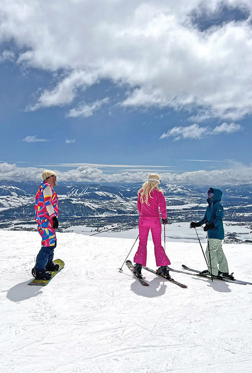 The author’s daughter, right, asks a Barbie (with a snowboarding Ken) what Gaper Day was all about at Jackson Hole Mountain Resort. The author’s daughter, right, asks a Barbie (with a snowboarding Ken) what Gaper Day was all about at Jackson Hole Mountain Resort.