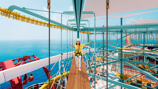 The MSC World America will have the High Trail Ropes Course. The MSC World America will have the High Trail Ropes Course.
