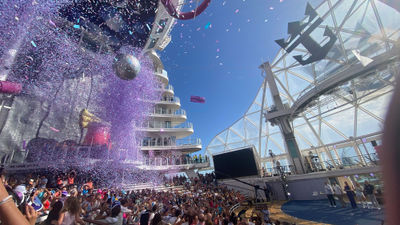 The inaugural party on Royal Caribbean International's newest ship, the Utopia of the Seas.
